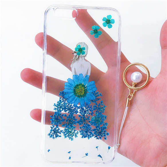 iphoneケース  iphone6  押し花ケース  iphone7  iphone8  iPhone6plus 2枚目の画像