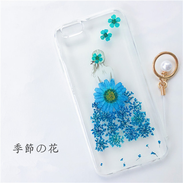 iphoneケース  iphone6  押し花ケース  iphone7  iphone8  iPhone6plus 1枚目の画像