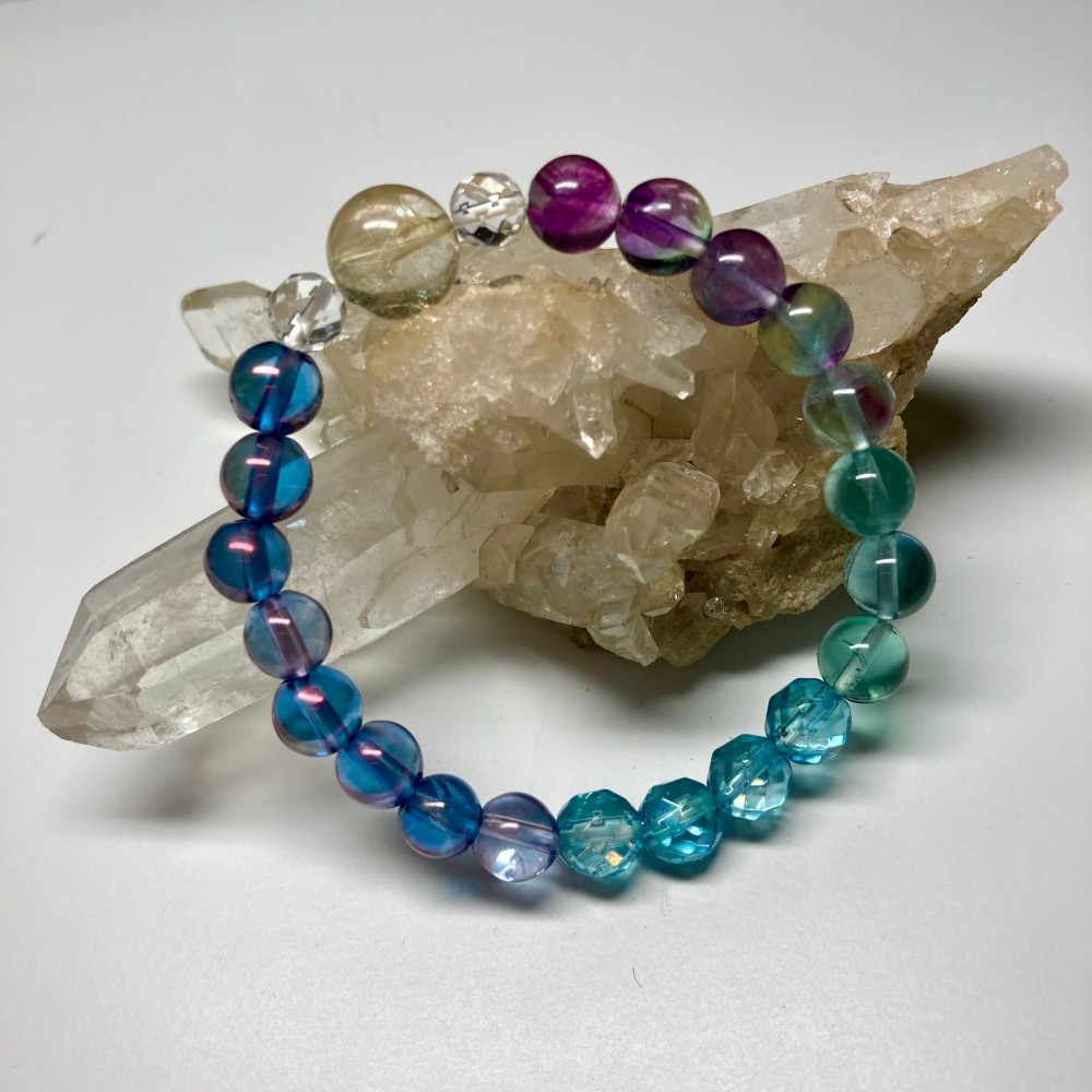 【受注注文】フローライトとアクアオーラとコスモオーラとゴールドルチルの小宇宙ブレス【潜在意識覚醒】【才能開花】