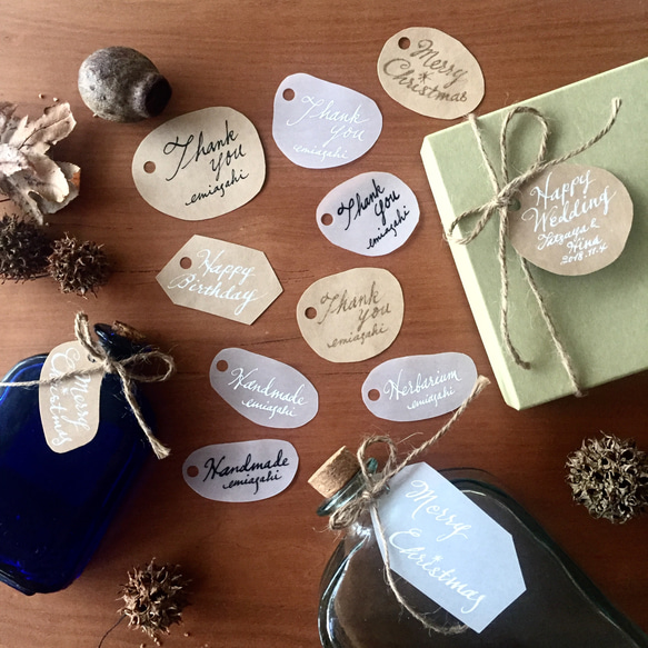 手書きのメッセージタグ 15枚 メッセージカード emiasahi 通販 6155424