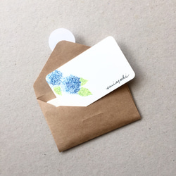 紫陽花のメッセージカード サンキューカード 20枚 2枚目の画像