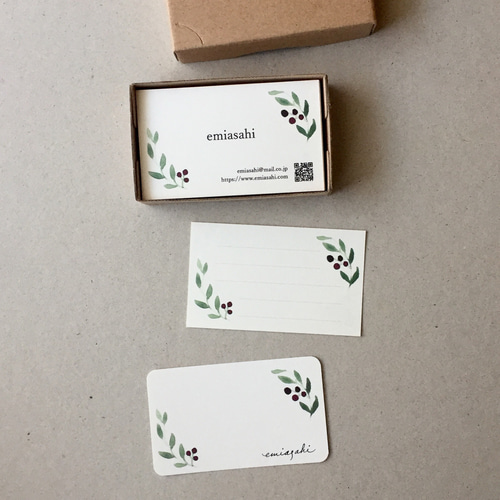 オリーブの名刺 ショップカード メッセージカード アクセサリー台紙 50