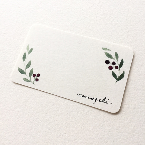 オリーブの名刺 ショップカード メッセージカード アクセサリー台紙 50