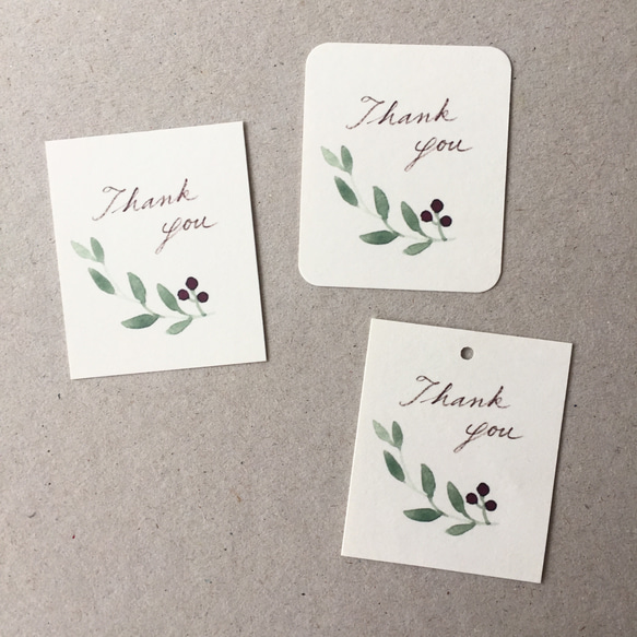 小さなオリーブのメッセージカード タグ 40枚 2枚目の画像