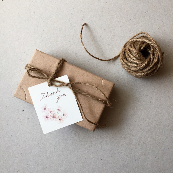 小さな桜のメッセージカード タグ 40枚 1枚目の画像