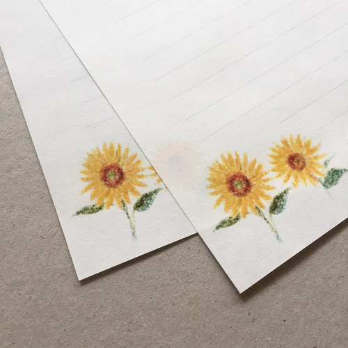 ひまわりのレターセット レターセット emiasahi 通販 9648192｜Creema