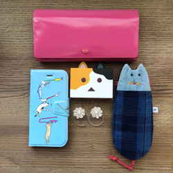NEW！【新作】NEKOMOJI　iPhone7/8　手帳型ケース　猫　ねこ　スマホケース 4枚目の画像