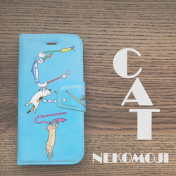 NEW！【新作】NEKOMOJI　iPhone7/8　手帳型ケース　猫　ねこ　スマホケース 2枚目の画像