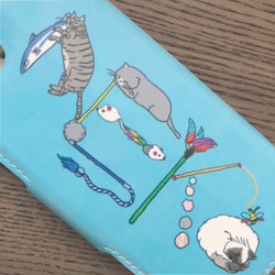 NEW！【新作】NEKOMOJI　iPhone7/8　手帳型ケース　猫　ねこ　スマホケース 5枚目の画像