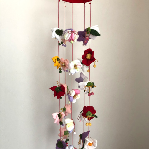 ✿ひな祭り　ちりめんとお花の吊るし飾り　吊るし雛✿:* Amazon | 吊るし雛 吊るし飾り ひな祭り ちりめん オレンジ色