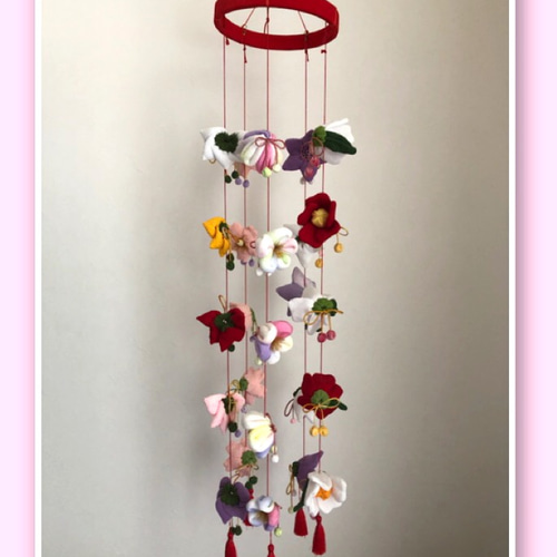 ✿ひな祭り　ちりめんとお花の吊るし飾り　吊るし雛✿:* Amazon | 吊るし雛 吊るし飾り ひな祭り ちりめん オレンジ色
