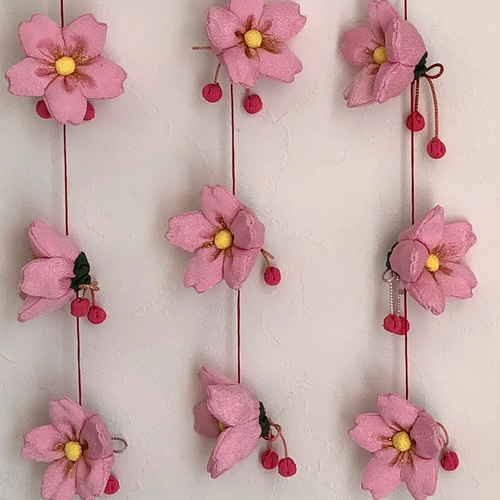 桜のつるし飾り（つるし雛）サクラサク春 桜ハンドメイド2021