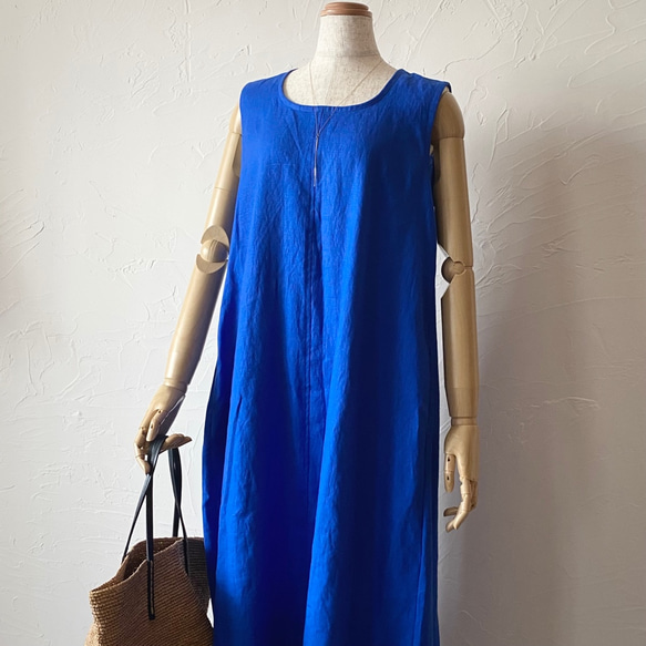 夏季藍色連衣裙 第5張的照片