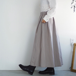 リネンレーヨンのスカート グレージュ　No.59 2枚目の画像