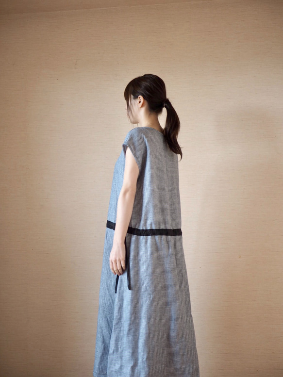亞麻法式連衣裙Chidori 第1張的照片
