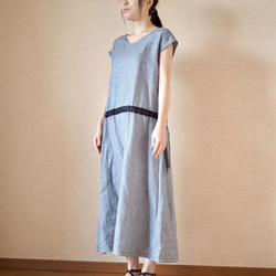 亞麻法式連衣裙Chidori 第2張的照片