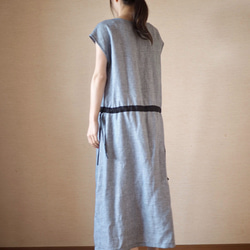 亞麻法式連衣裙Chidori 第5張的照片