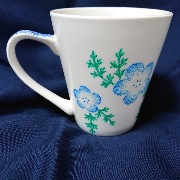 マグカップ「ネモフィラ」/らくやき/春/青い花 マグカップ Kokoflo2_M