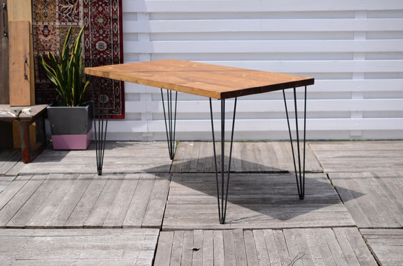 W1000×D700 GL "Bony leg" Dining table （鉄脚/ダイニングテーブル/アイアン） 1枚目の画像