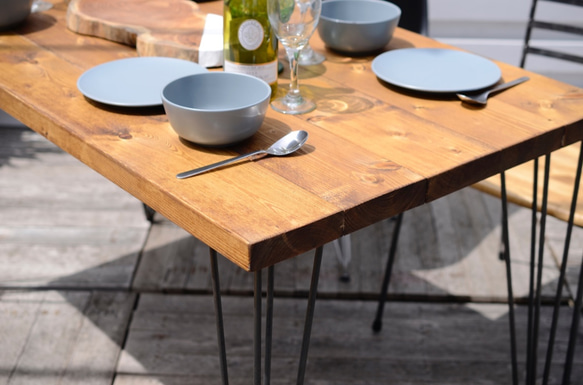 W1300×D700 GL "Bony leg" Dining table （鉄脚/ダイニングテーブル/アイアン） 4枚目の画像