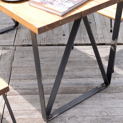 W900×D700 GL "W-frame" Dining table （鉄脚/ダイニングテーブル/アイアン） 5枚目の画像