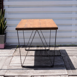 W1100×D700 GL "W-frame" Dining table （鉄脚/ダイニングテーブル/アイアン） 4枚目の画像