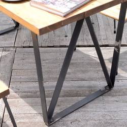 W1100×D700 GL "W-frame" Dining table （鉄脚/ダイニングテーブル/アイアン） 5枚目の画像