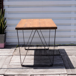 W900×D840 GL "W-frame" Dining table （鉄脚/ダイニングテーブル/アイアン） 4枚目の画像