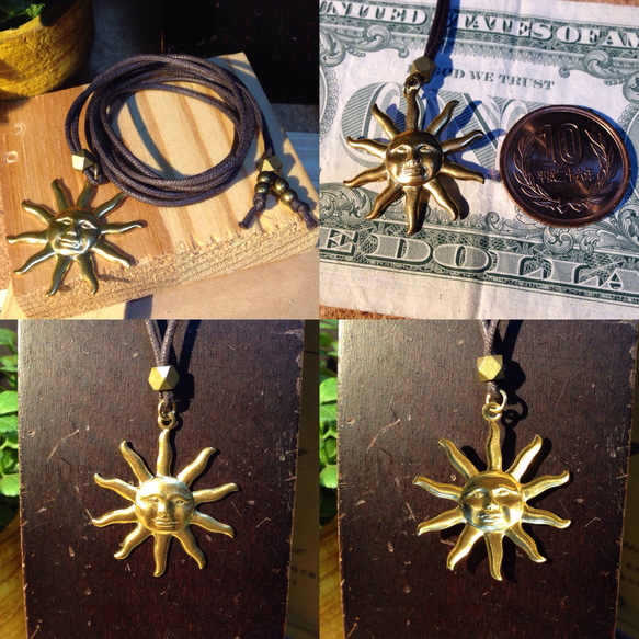 ”Brass Sun” code necklace 約80cm 2枚目の画像