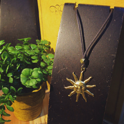 ”Brass Sun” code necklace 約80cm 3枚目の画像
