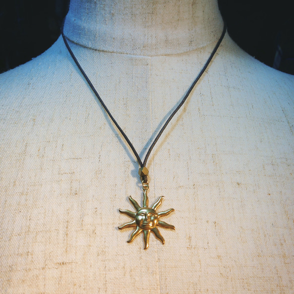 ”Brass Sun” code necklace 約80cm 4枚目の画像