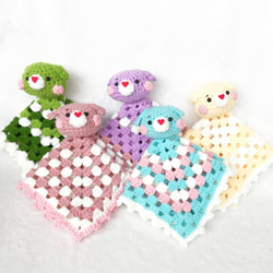 :: 寶寶系列 :: 小黏獸安撫巾(綠色) │彌月禮物、毛線娃娃、客制化 第2張的照片
