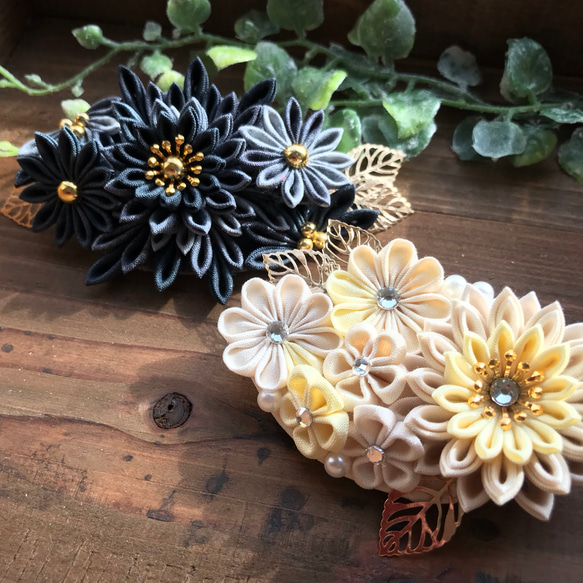 つまみ細工 ❁ 髪飾り【ひまわり🌻】の通販 by milkurun's shop