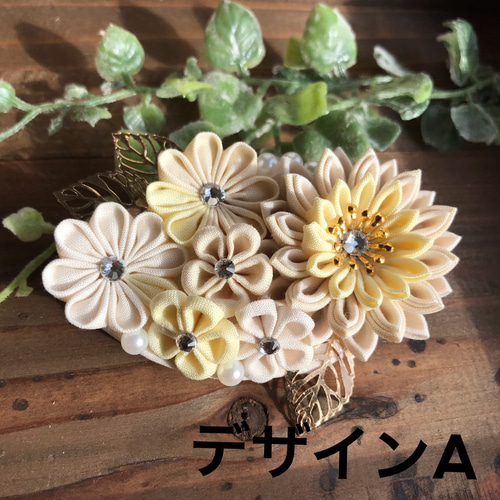 つまみ細工のバレッタ バレッタ 小桜 通販 6786064｜Creema