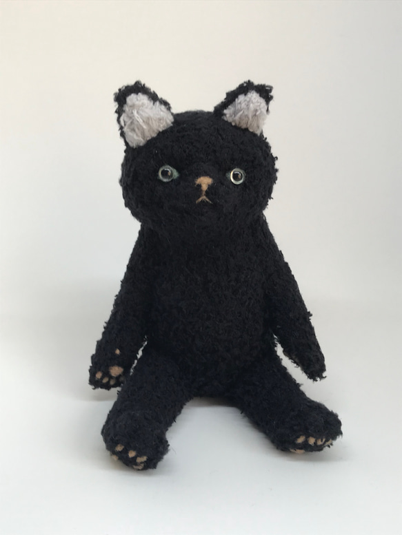 ネコ0324K □岡田陽子 作 □ハンドメイドぬいぐるみオブジェ一点物