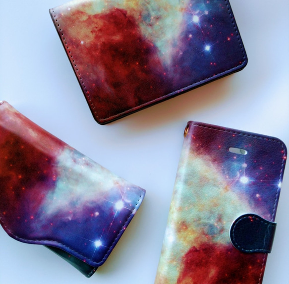 Galaxy Smartphone Case - Cosmic Pink -｜銀河柄スマホケース【名入れ可♪】 6枚目の画像