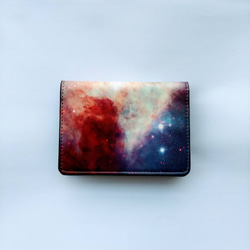 Galaxy Card Case - Cosmic Pink -｜銀河柄カードケース【名入れ可♪】 1枚目の画像