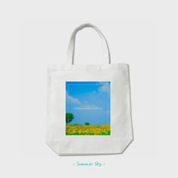 Sky’s Graphic Tote Bag (3 types)｜空模様メッセージトートバッグ【今夏までの限定販売♪】 3枚目の画像