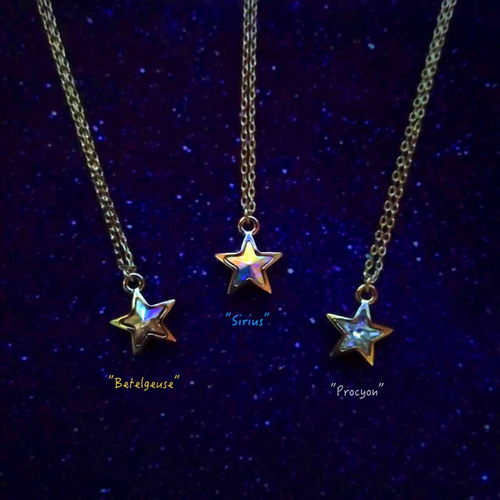 入園入学祝い Premium Asterism Accessory types)｜星型チャームネックレス (3 アクセサリー
