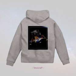 Space Graphic Zip Hoodie (3 types)｜宇宙飛行士メッセージパーカー 4枚目の画像