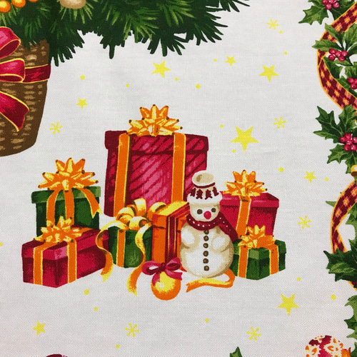 ☆クッキー坊やとクリスマスツリー☆布タペストリー☆コットンオックス