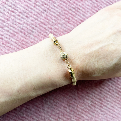 邪気を祓い幸運を引き寄せる精麻ブレスレット しめ縄ブレス GOLD