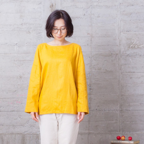リネンのストレートシャツ ラベンダー シャツ pecora 通販