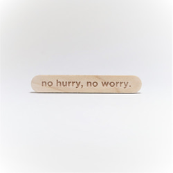 【no hurry, no worry】ネクタイピン 2枚目の画像