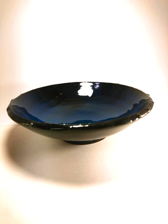 青釉ヘラメ鉢 (大)          (No.11) 1枚目の画像