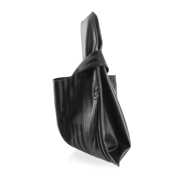 INSTYLE BAGS |スモールバッグ/ショルダーバッグ–ストライプブラック/ブラック 4枚目の画像