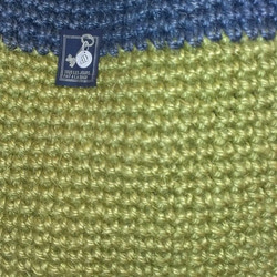 麻繩手提袋（藍色 x 橄欖 L）定做 第3張的照片