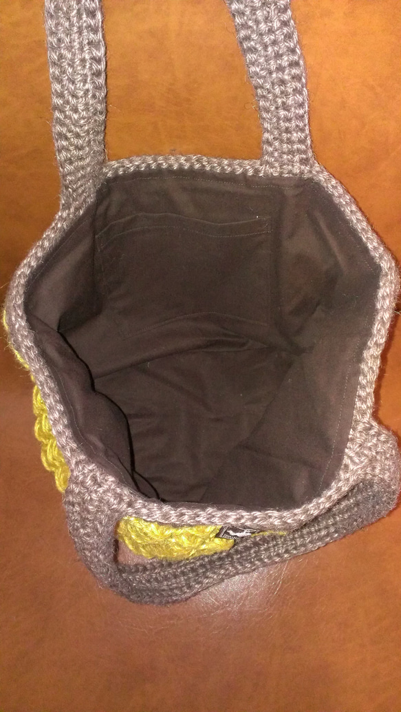 圖案手提袋（芥末色）定制 第4張的照片