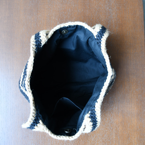 WOVEN ブラック かごバッグ タッセル付き かごバッグ（タッセル付）2401 | saraca de sarasa/サラサ