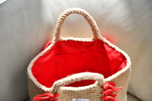 穗籃袋（用紅色的布）訂單發 第3張的照片